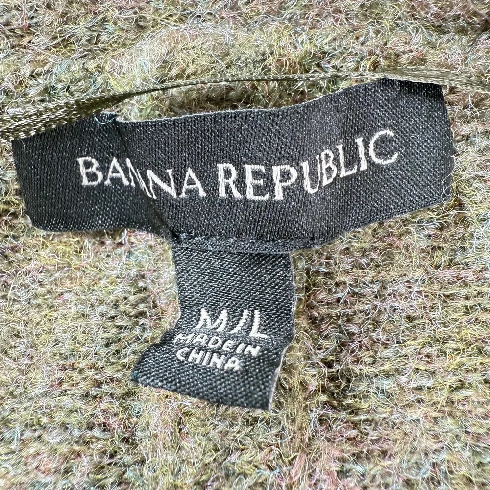 Banana Republic Sweater Womens Medium Large Cardigan Wool Cocoon Pockets Pullove - Picture 11 of 12